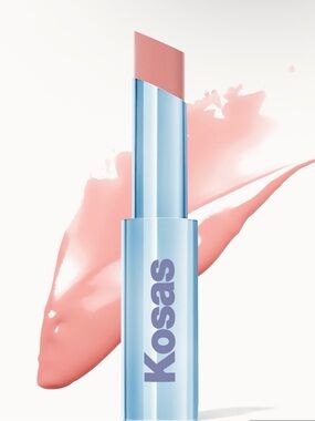 Kosas Wet Stick Moisturizing Lip Shine in Baby Rose Neutral Light Pink